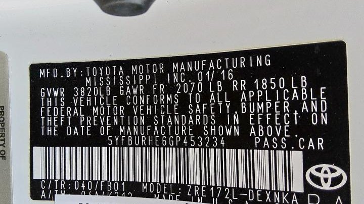 Toyota Corolla  2016