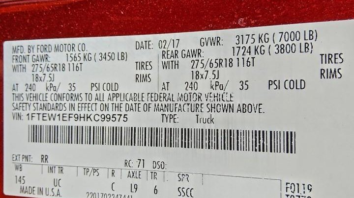 Ford F150  2017