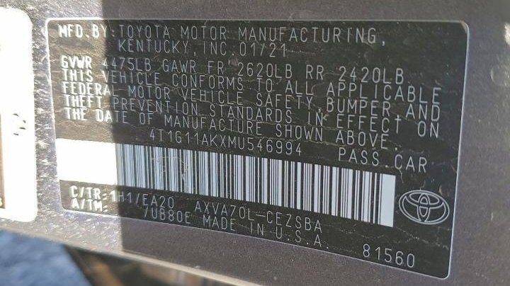 Toyota Camry  2021