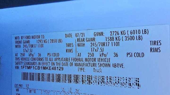 Ford F150  2021