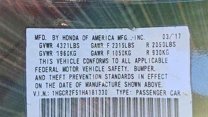 Honda Accord  2017