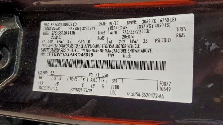 Ford F150  2018