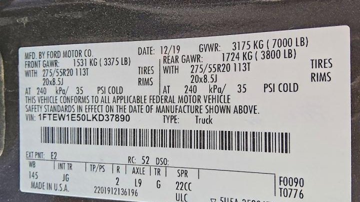 Ford F150  2020