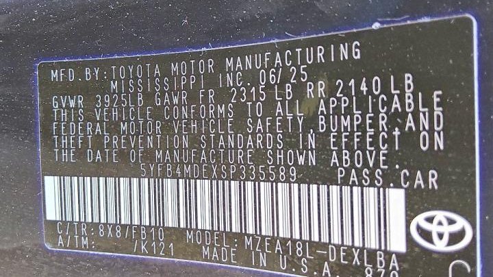 Toyota Corolla  2025