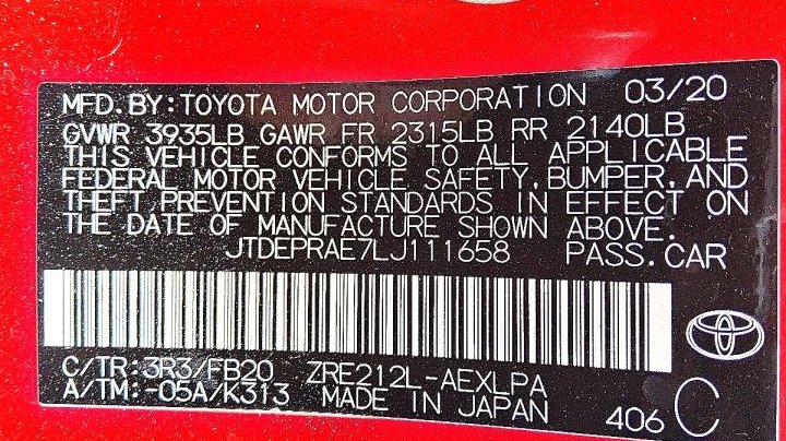 Toyota Corolla  2020