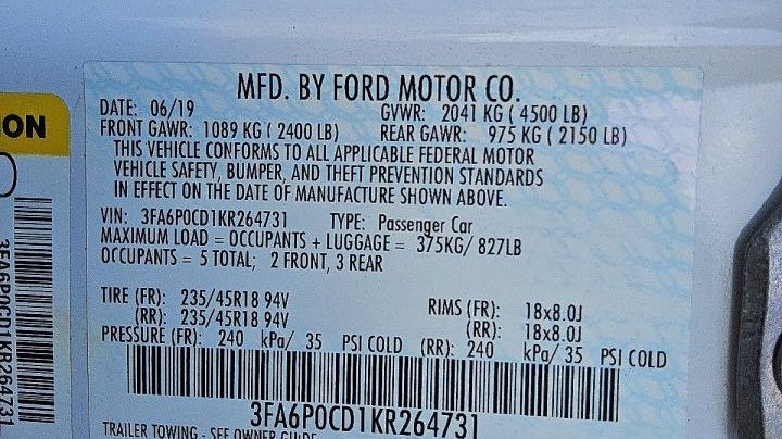 Ford FUSION  2019