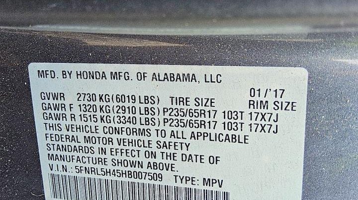 Honda Odyssey  2017