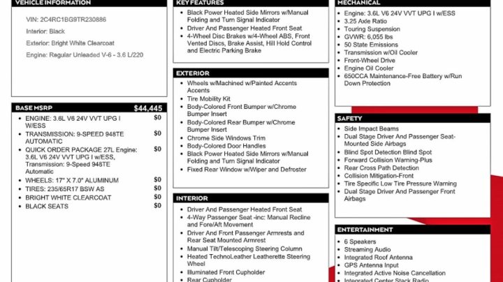 CHRYSLER Pacifica Select 2026
