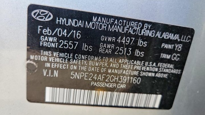 Hyundai SONATA Se 2016