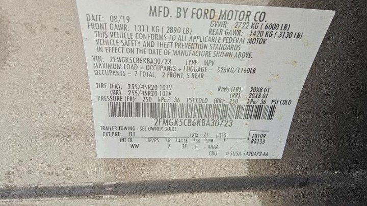 Ford Flex Sel 2019