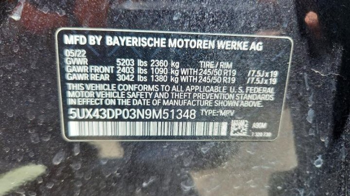 BMW X3 Sdrive30i 2022