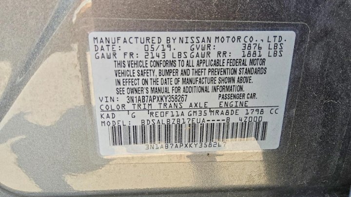 Nissan Sentra S 2019