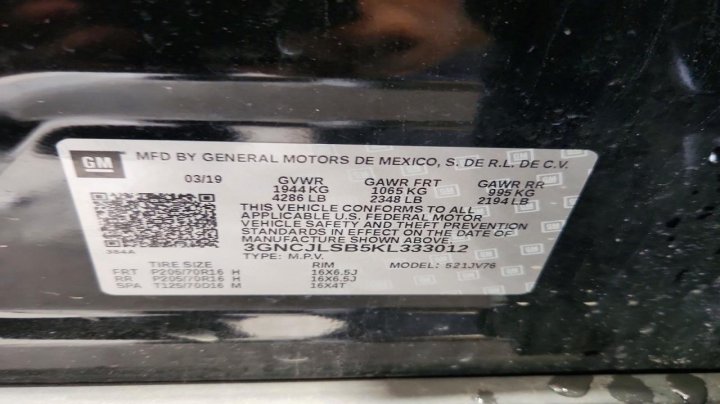 Chevrolet Trax 1lt 2019