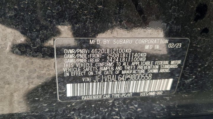 Subaru WRX Limited 2023