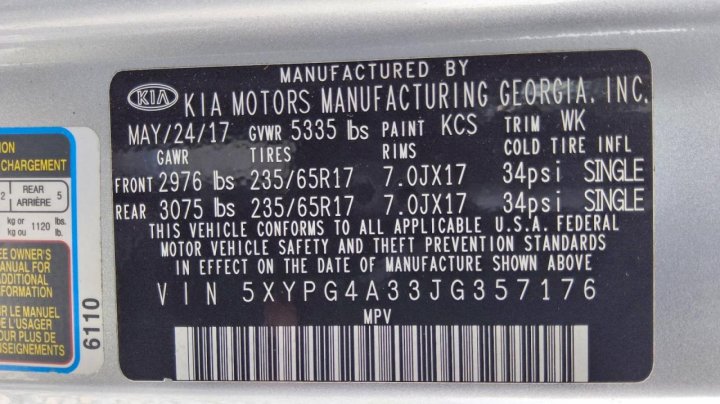 KIA Sorento Lx 2018