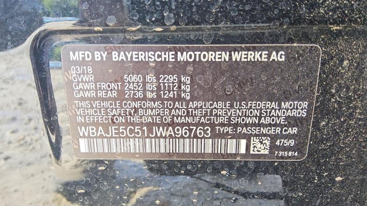 BMW 540 I 2018