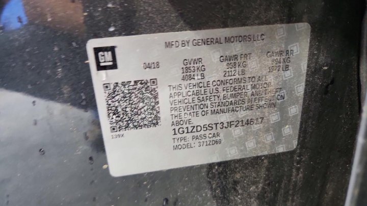 Chevrolet Malibu Lt 2018