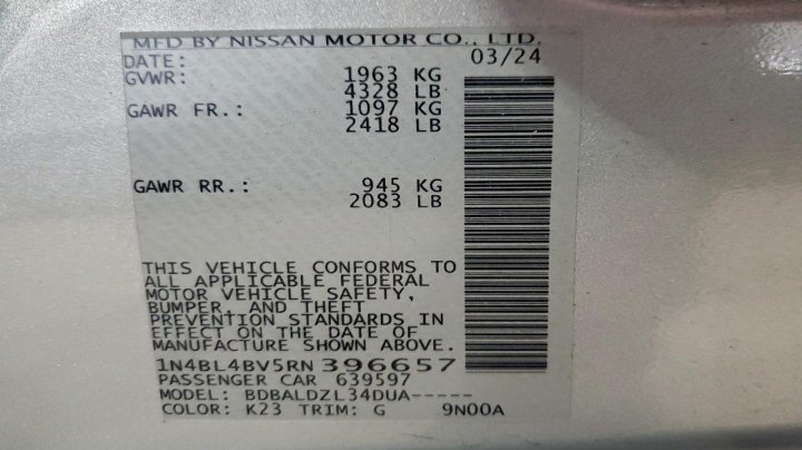 Nissan Altima S 2024