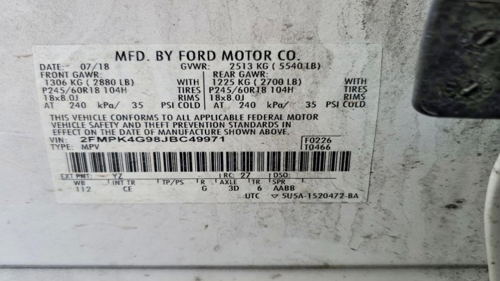 Ford EDGE Se 2018