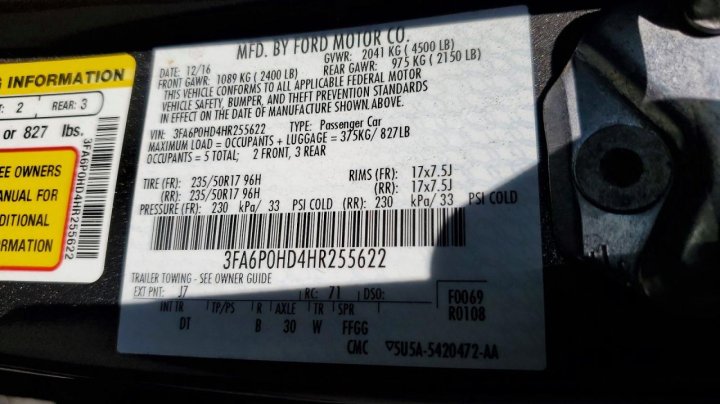 Ford FUSION Se 2017