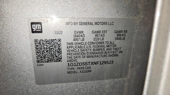 Chevrolet Malibu Lt 2022
