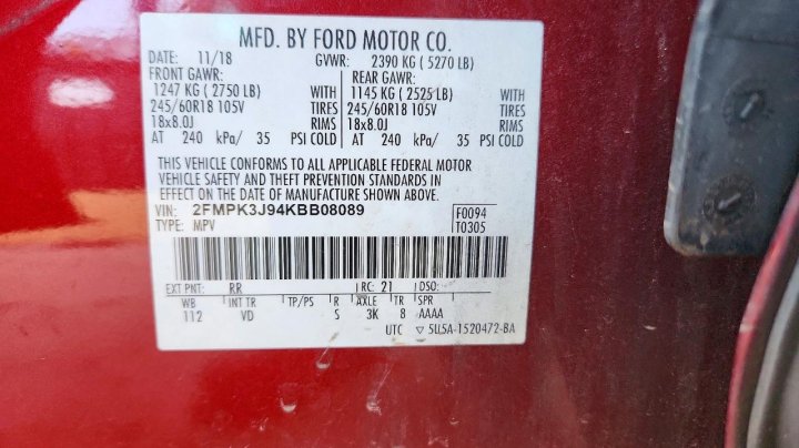Ford EDGE Sel 2019