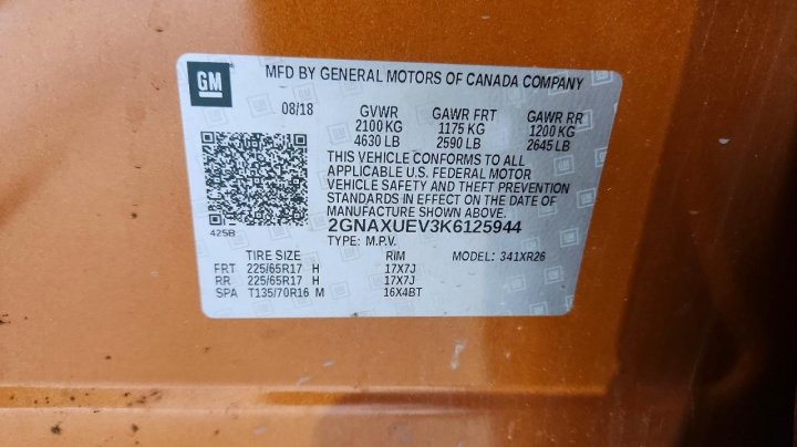 Chevrolet Equinox Lt 2019