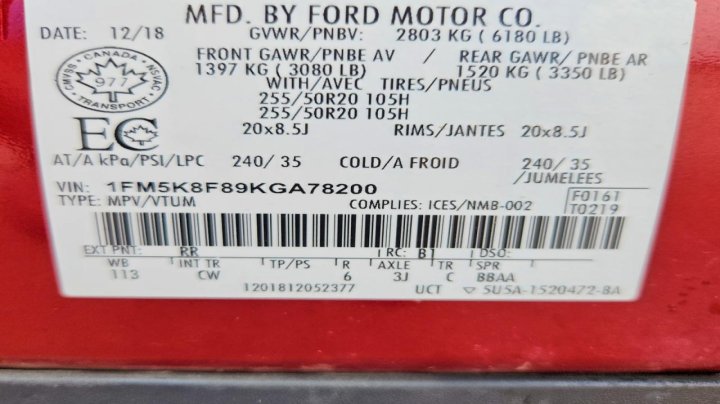 Ford Explorer Limited 2019