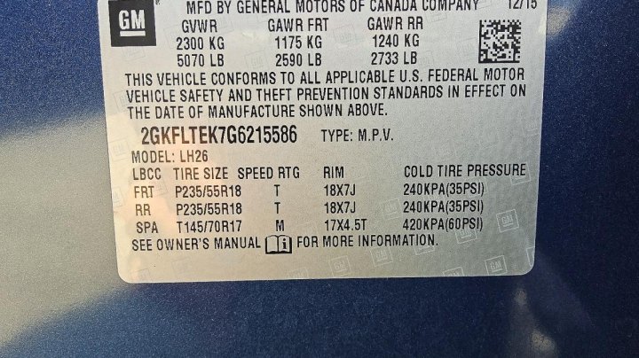 GMC TERRAIN Sle 2016