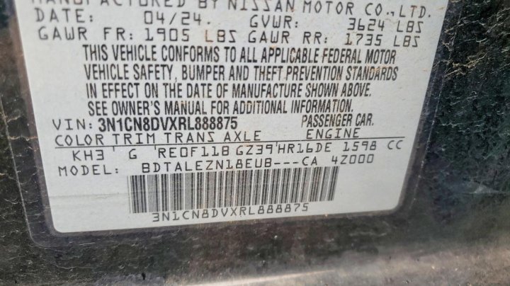 Nissan Versa S 2024