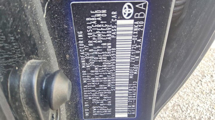 Toyota Corolla Le 2017