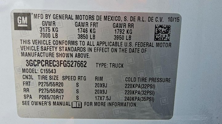 Chevrolet Silverado C1500 Lt 2015