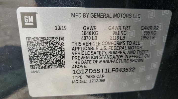 Chevrolet Malibu Lt 2020