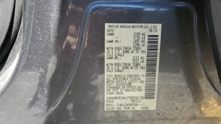 Nissan Frontier S 2019