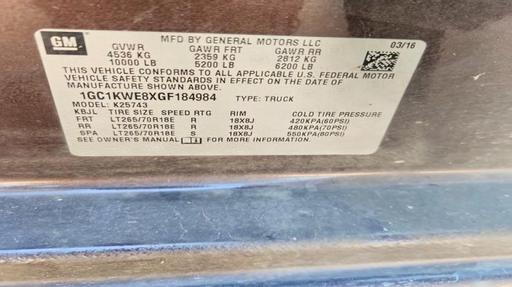 Chevrolet Silverado K2500 Heavy Duty Ltz 2016