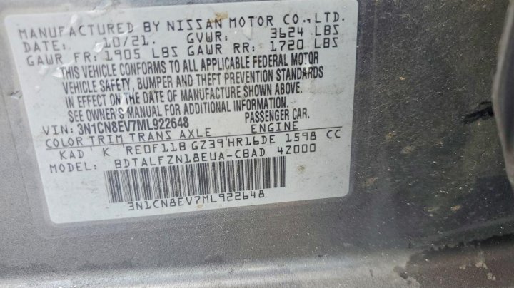 Nissan Versa Sv 2021